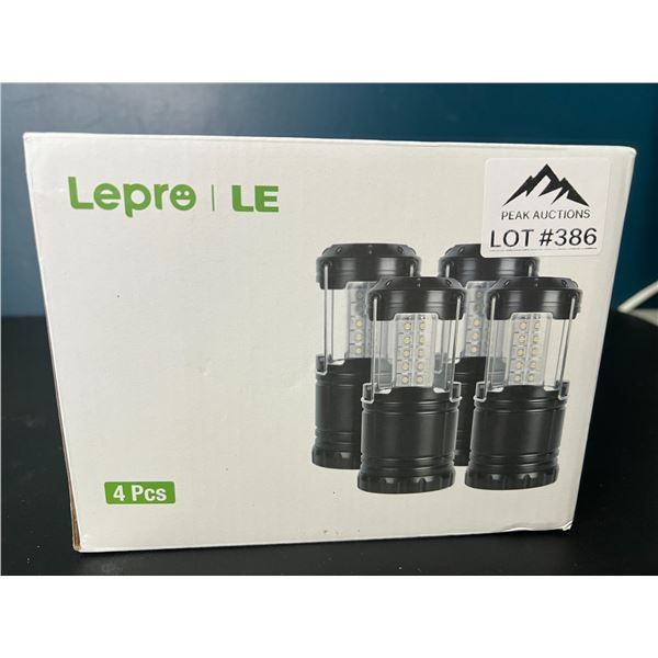 Lot of 1 4pack Lepro LED Camping Lanterns