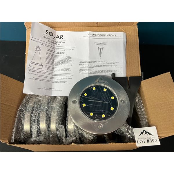 Lot of 1 8PACK Solar LED Halo Style Ground Lights for Lawn/Garden