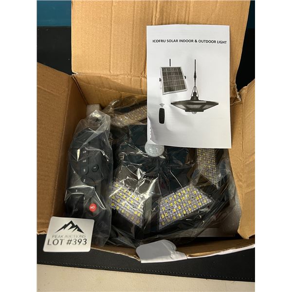 Lot of 1 Solar Indoor & Outdoor Light w/ Remote Control