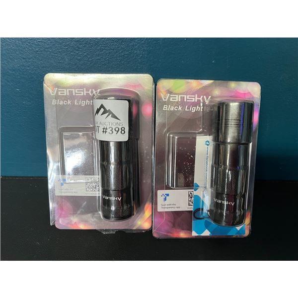 Lot of 2 Vansky Blacklight/UV Flashlights