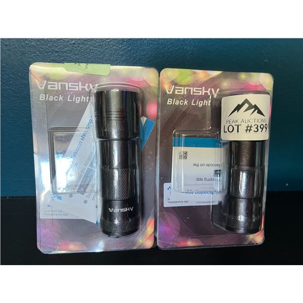Lot of 2 Vansky Blacklight/UV Flashlights