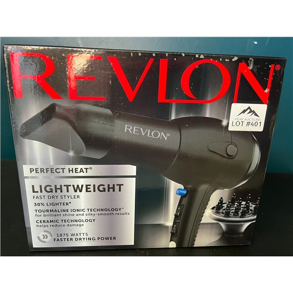 Lot of 1 REVLON Perfect Heat Lightweight Fast Hair Dryer
