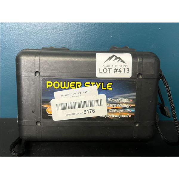 Lot of 1 LED PowerStyle Tactical Flashlight w/ Batteries & Charger