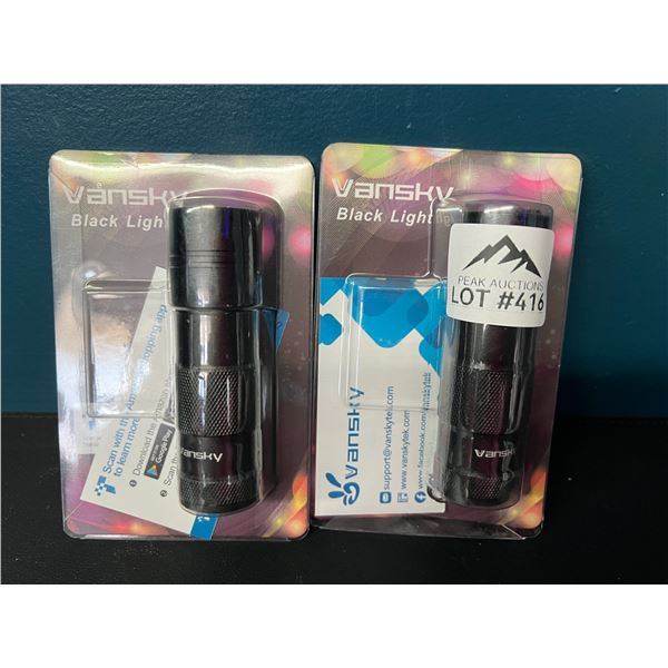 Lot of 2 Vansky Blacklight/UV Flashlights