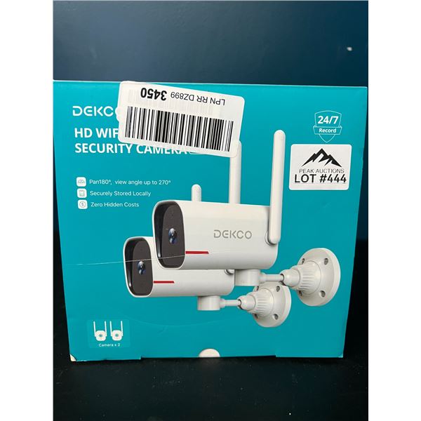 Lot of 1 2Pack Dekco HD WiFi Outdoor Security Cameras