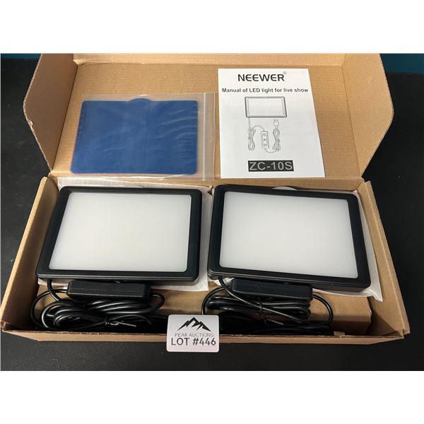 Lot of 1 Neewer 2pack Dimmable 5600K USB Colorful Video Lighting Kits w/ Tripod