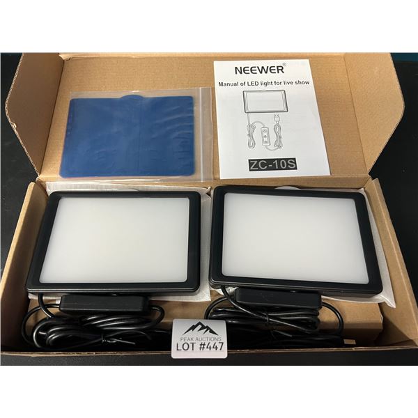 Lot of 1 Neewer 2pack Dimmable 5600K USB Colorful Video Lighting Kits w/ Tripod