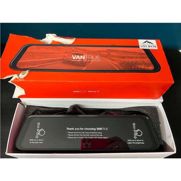Lot of 1 VanTrue Mirror 2 Rear View Mirror - Front & Rear Camera - 12" Full Touch Display