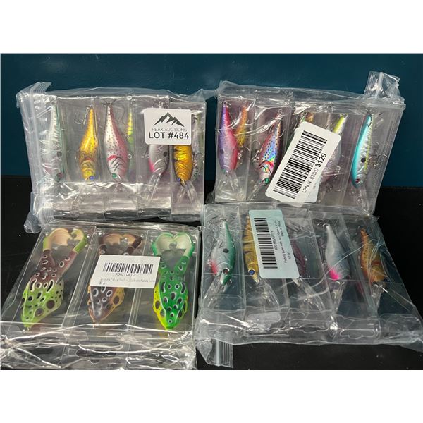 Lot of 4 Multi-Packs of Fishing Lures - 10pcs per pack