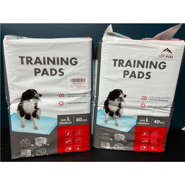 Lot of 2 Packs of Training Pads/Pet Pee Pads (40 PCS per pack) - Size Large