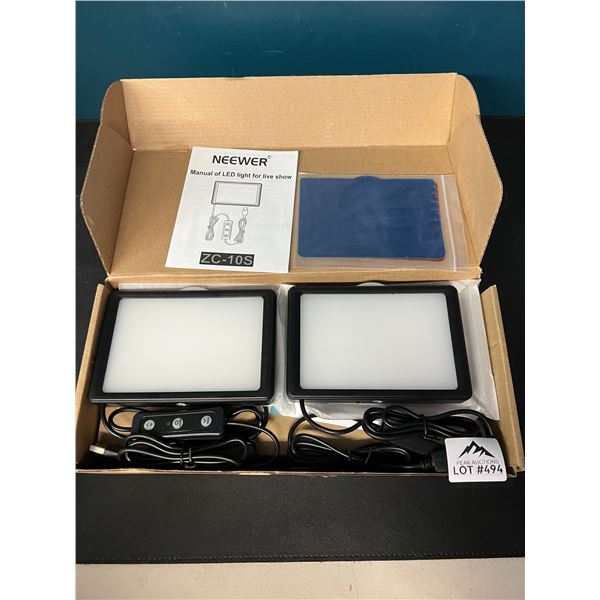 Lot of 1 Neewer 2pack Dimmable 5600K USB Colorful Video Lighting Kit w/ Tripod