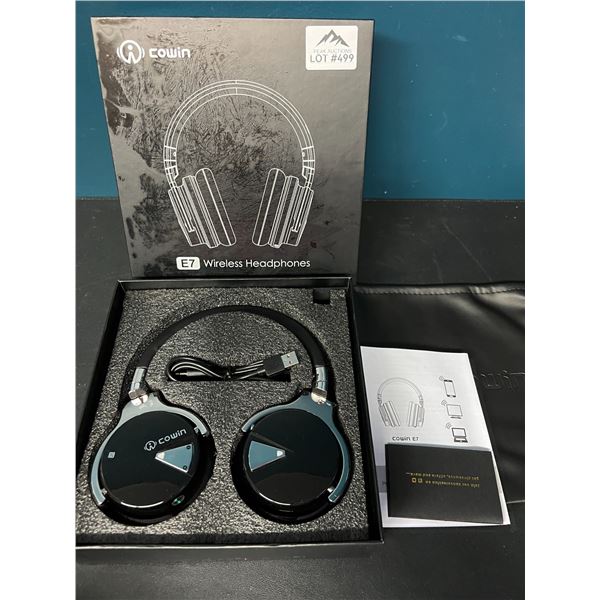 Lot of 1 Cowin E7 Wireless Noise-Cancelling Bluetooth Over-The-Ear Headphones