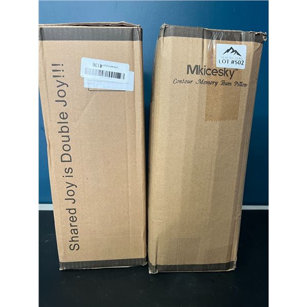 Lot of 2 Contour Memory Foam Pillows