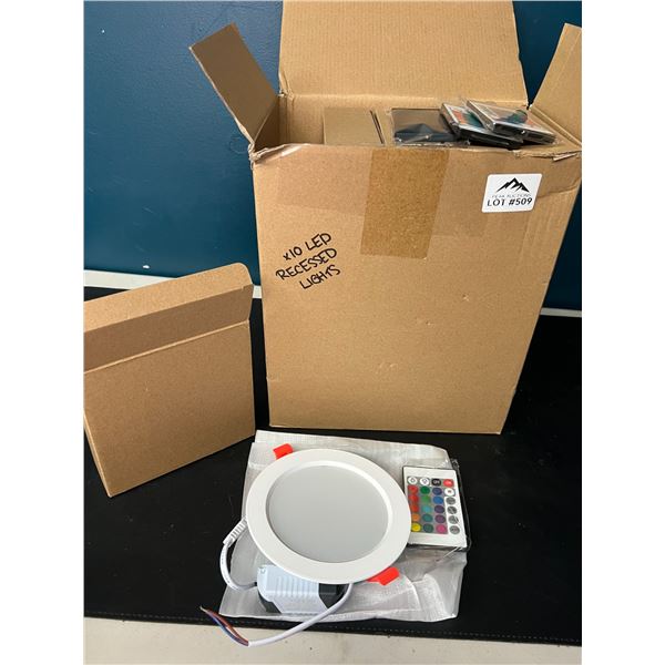 Lot of 1 10pack LED Recessed Lights w/ Remotes