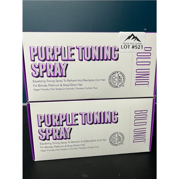 Lot of 2 Purple Toning Spray Sets by Bold Uno