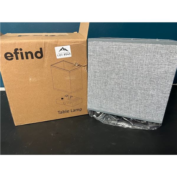 Lot of 1 USB Table Lamp w/ Bulb - Grey