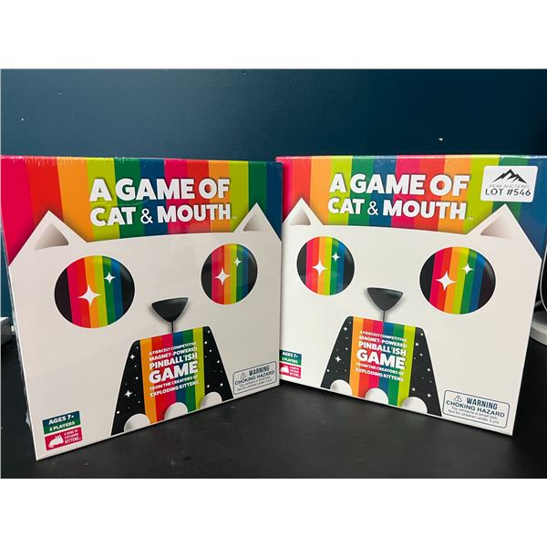 Lot of 2 "A Game of Cat & Mouth" (By Exploding Kittens) Board/Party Game