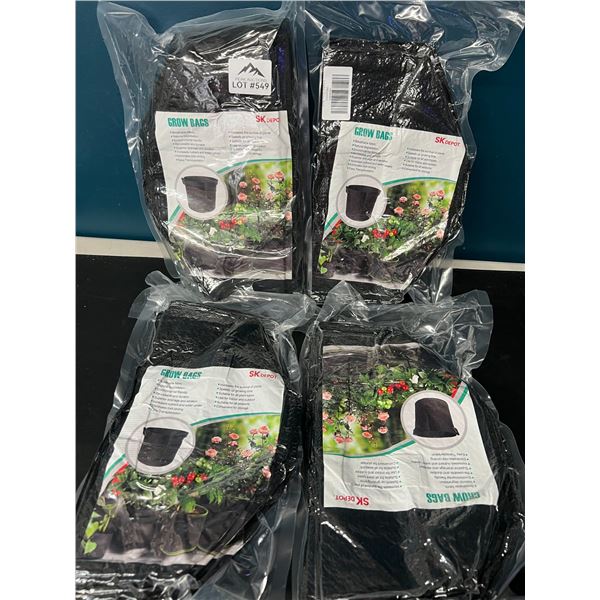 Lot of 4 Grow Bags for Plants