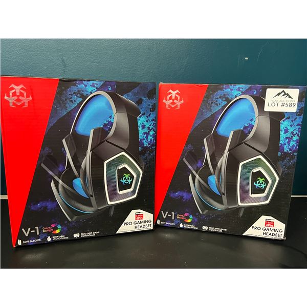 Lot of 2 V1 Pro Gaming Headsets