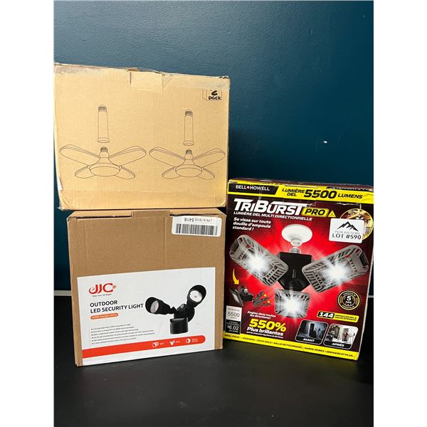 Lot of 3 Assorted LED Lights for Home