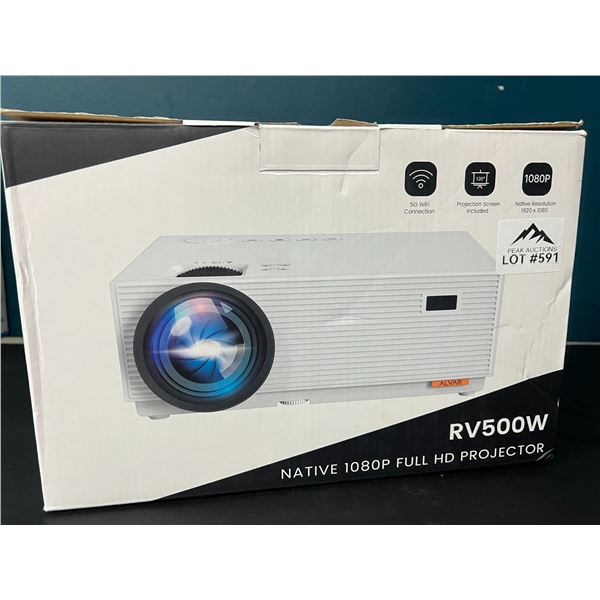 Lot of 1 RV500W Full HD Projector w/ 5G Wi-Fi & Bluetooth