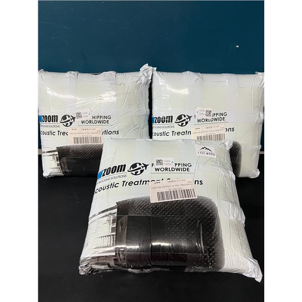 Lot of 3 Packs of Sound Absorbing/Sound Deadening Panels (12pcs per pack)