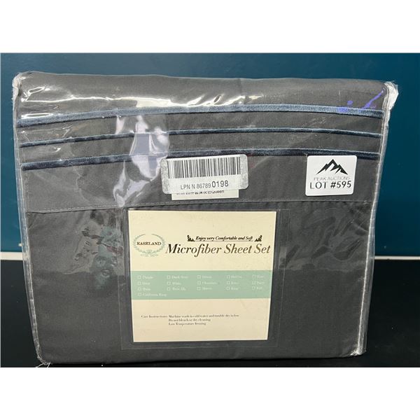 Lot of 1 Queen Sheet Set - Dark Grey