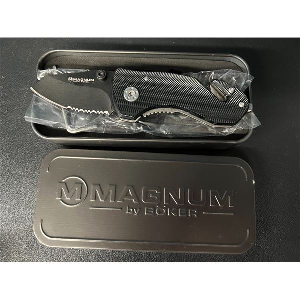 Lot of 1 Boker Magnum Black Fox Tactical Rescue Folding Knife