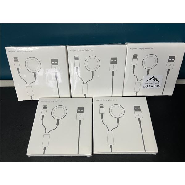 Lot of 5 Magnetic Charging Cables for Apple Products