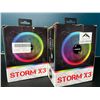 Image 1 : Lot of 2 Storm X3 LED ARGB Light-Up Gaming Fans for PC
