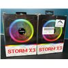 Image 1 : Lot of 2 Storm X3 LED ARGB Light-Up Gaming Fans for PC