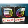Image 1 : Lot of 2 Storm X3 LED ARGB Light-Up Gaming Fans for PC
