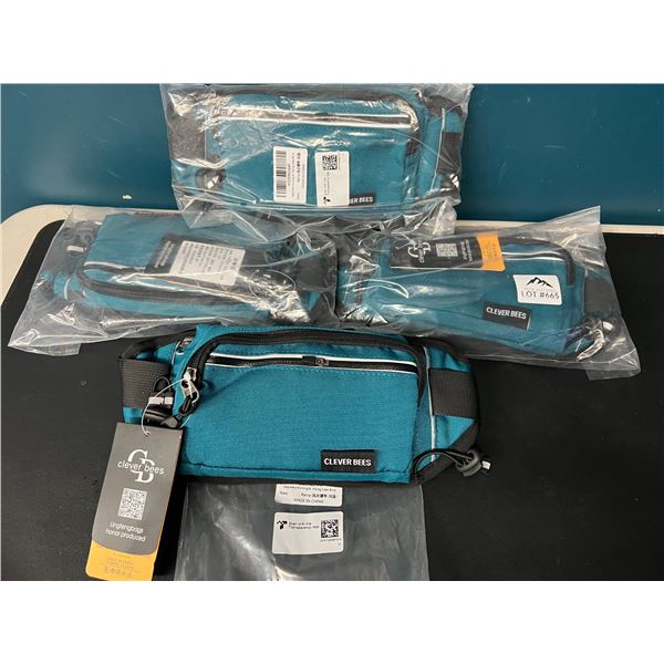 Lot of 4 Cleverbees Outdoor Sporty Waist Bags/Fanny Pouches