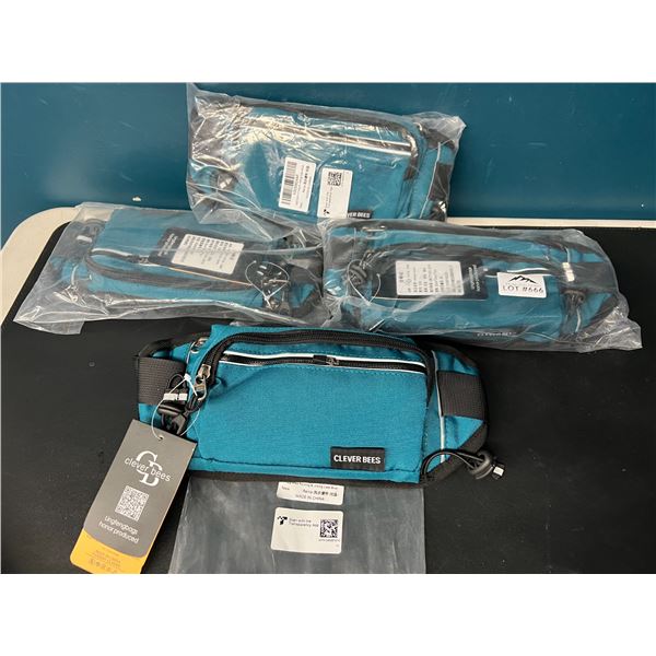 Lot of 4 Cleverbees Outdoor Sporty Waist Bags/Fanny Pouches