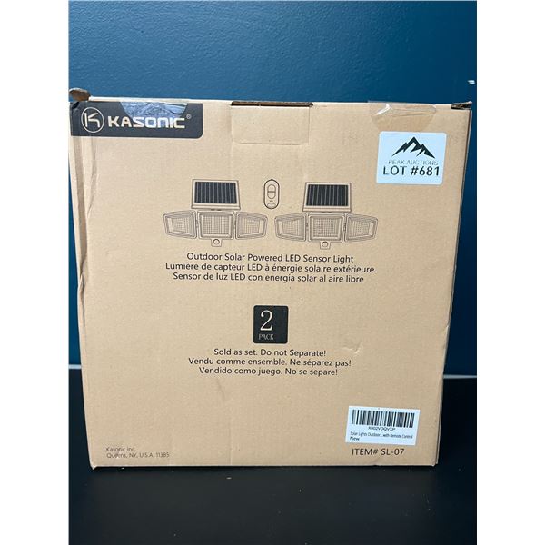 Lot of Kasonic Outdoor LED Solar Powered Sensor Lights (2 PACK)