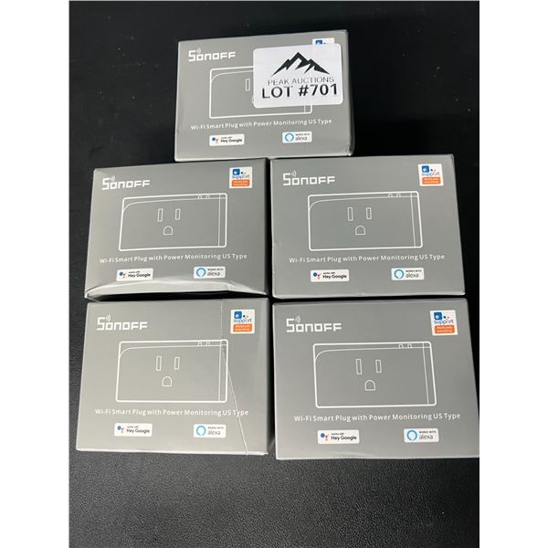 Lot of 5 Sonoff WiFi Smart Plugs