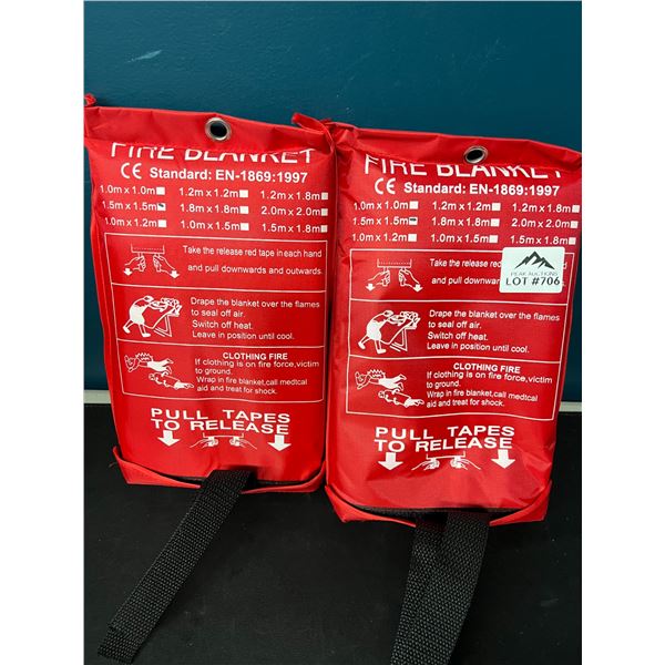 Lot of 2 Fire Blankets