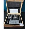 Image 1 : Lot of 1 Whiskey Stone Set w/ Glasses and Wooden Case