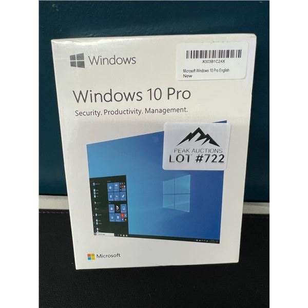 Lot of 1 Windows 10 Pro Install/Download Software