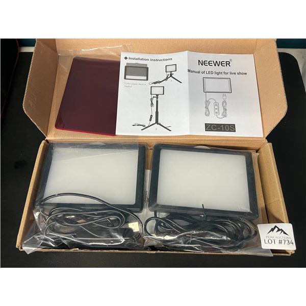 Lot of 1 Neewer 2pack Dimmable 5600K USB Colorful Video Lighting Kit w/ Tripod