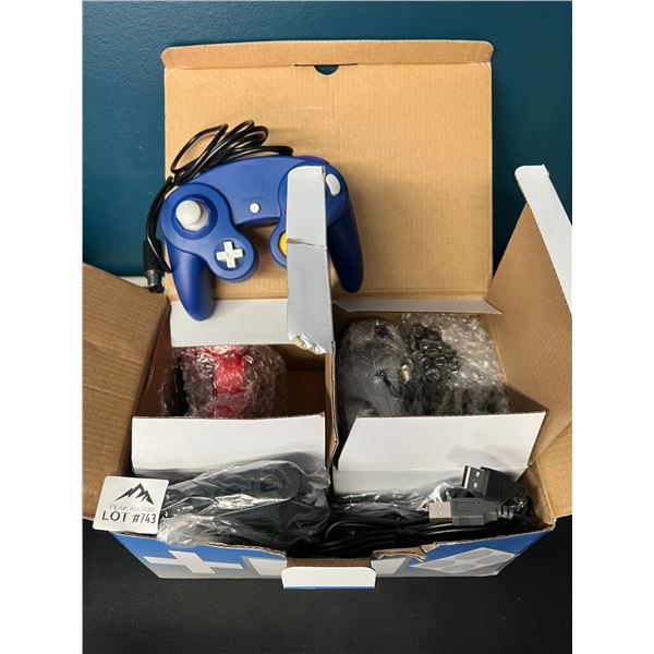 Lot of 1 Gamecube Accessory Set - 4x Controllers & Adapters
