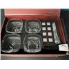 Image 2 : Lot of 1 Glass Whiskey Stone Set w/ Wooden Case