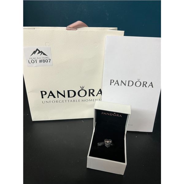 Lot of 1 Pandora "Mom" Heart Charm for Pandora Bracelets
