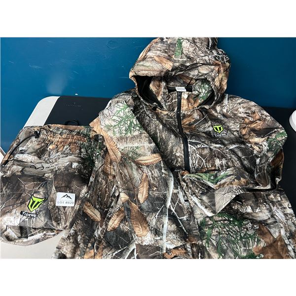 Lot of 1 TideWe Realtree Camo Outdoor Hunting Gear - Jacket and Pants (Size Large)