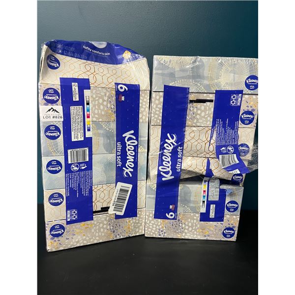 Lot of 2 Kleenex Ultra Soft Multi-Packs of Tissues (6 Boxes per Pack)