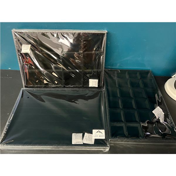 Lot of 3 Velvet Stackable Jewelry Organizers