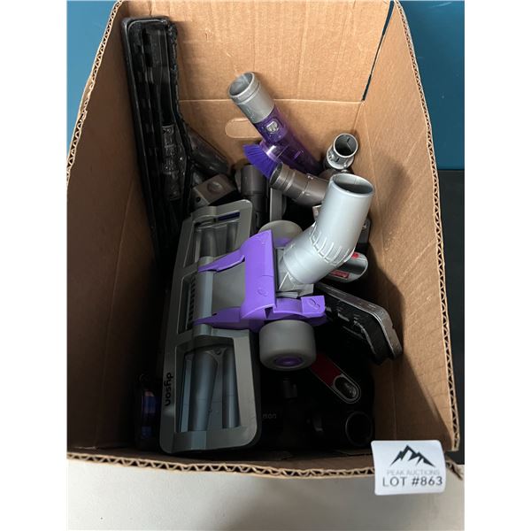 Lot of 1 Box of Assorted Dyson Vacuum Attachments/Heads (*Used)