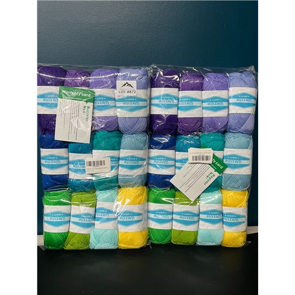 Lot of 2 Multi-Packs of Yarn (Multicoloured) - 15pc per pack