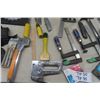 Image 4 : Carpenters Tool Package ; East Wing Hammer, Clamps, Scrapers, Square, Saw Blades plus more
