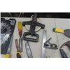 Image 5 : Carpenters Tool Package ; East Wing Hammer, Clamps, Scrapers, Square, Saw Blades plus more
